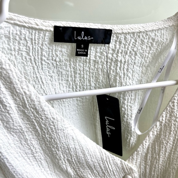 Lulus NEVER WORN white crop top and skirt, size S - Picture 3 of 5